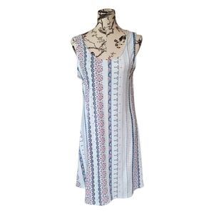Mudd Women's Y2K Multi Striped Dress Size L Sun Dress Cover Up Stretchy Beach L.